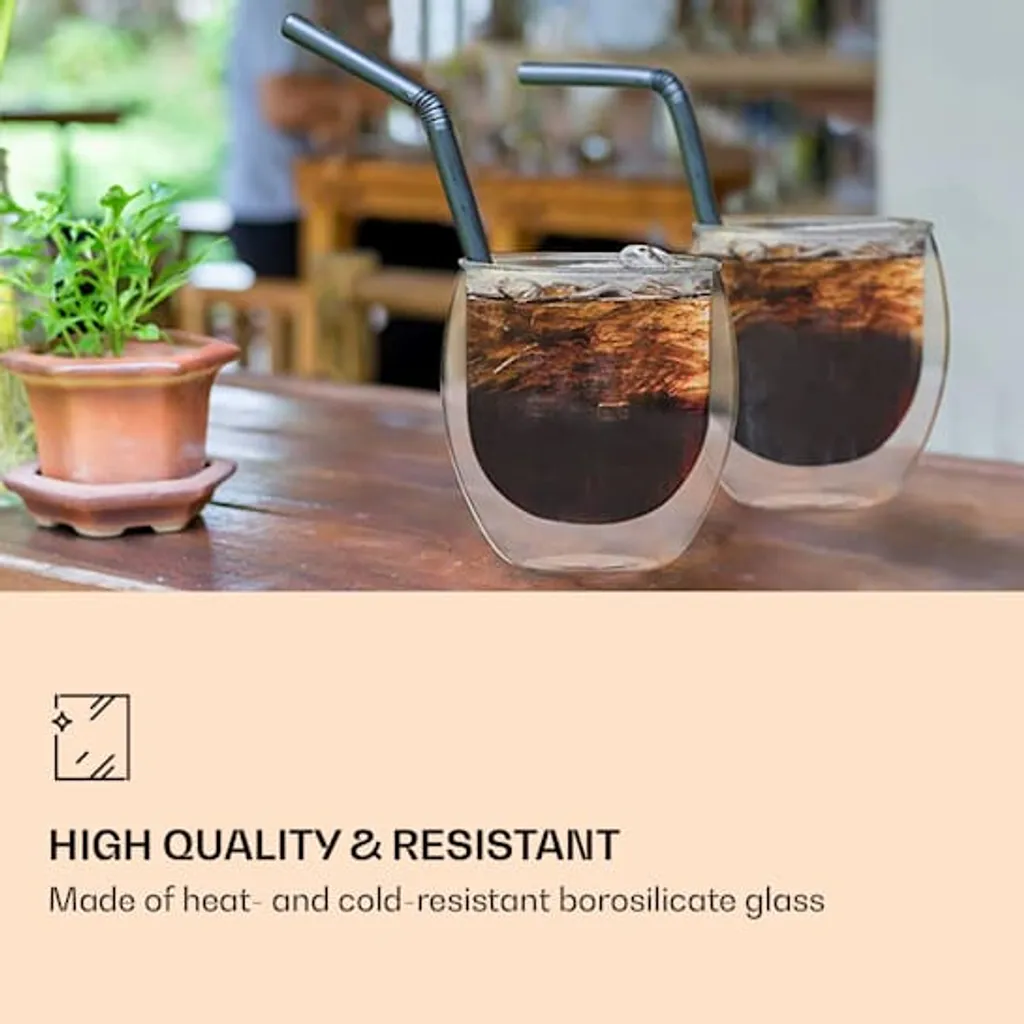 DUOS 6X 410ml Jumbo doppelwandige Thermo-Gläser + 6X Edelstahl-LÖFFEL, für Latte Macchiato, Cocktails, Vorspeisen by Feelino DUOS 6X 410ml Jumbo Doppelwandige Thermo-Gläser + 6X Edelstahl-LÖFFEL, Für Latte Macchiato, Cocktails, Vorspeisen By Feelino -Küchenbedarf Laden 302b02e48be9638bb4bcefd7ecb36b11