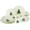 CreaTable 14959 Kombiservice Tannenbaum Für 4 Personen, Steingut, Creme/grün (1 Set, 16-teilig) -Küchenbedarf Laden 3350bbb1f564c7148ae8c1480c945adc