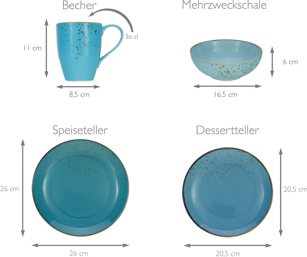 CreaTable 20157 Kombiservice Nature Collection Aqua für 4 Personen, Steinzeug, aqua (1 Set, 16-teilig) CreaTable 20157 Kombiservice Nature Collection Aqua Für 4 Personen, Steinzeug, Aqua (1 Set, 16-teilig) -Küchenbedarf Laden 343b6934b8cf8ef0366eb85e6d030ec6