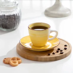 Kaffeeservice Steinzeug, Vancasso BONITA 12 Teiliges Kaffeeset, Cappuccino Tassenset Für 6 Personen, Tassen Und Untertassen -Küchenbedarf Laden 347b48b53a851b888334949a14d759c4