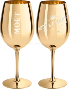 Moet & Chandon Champagne Champagner Glas Gläser Set - 2er Set Gold