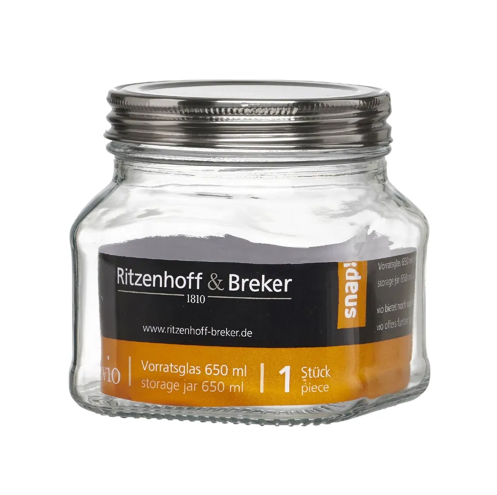 #4xRitzenhoff & Breker Vorratsglas "VIO", eckig, 0,65 l #4xRitzenhoff & Breker Vorratsglas "VIO", Eckig, 0,65 L -Küchenbedarf Laden 359196fd1a228bc201d487c6315b8971