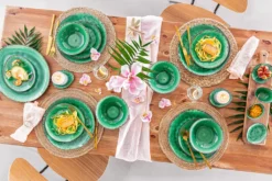 Sänger SÄNGER Steingut Geschirrset Palm Beach, Tafelservice & Servierplatten Set 23 Teilig Für 4 Personen -Küchenbedarf Laden 3605c5ebbbd723ab487fc91b8b086d02