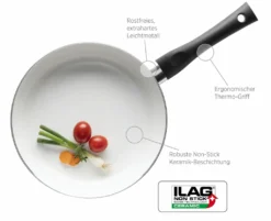 Mäser 931338 Harriot Keramik Bratpfanne 28 Cm, ILAG CERAMIC, Induktionsgeeignet, Blau -Küchenbedarf Laden 3c550d06ab35b5ee21c61250f0ef4116