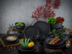 CreaTable 22978 Kombiservice Uno BLACK Für 4 Personen, Steinzeug, Schwarz (1 Set, 16-teilig) -Küchenbedarf Laden 3ce8d77569b7ca9d7a4f079e1a28fff7