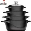 Smile MGK-12 Kochtopf, Geschmiedetes Aluminium, Schwarz -Küchenbedarf Laden 3d1ea7d410daa67b7e097428f21fc5db