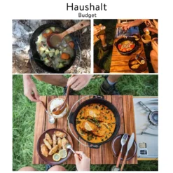 Mucola Gusseisen Feuertopf Gusstopf Inkl. Deckelgriff 2in1 Kochtopf & Pfanne 9,0L Dutch Oven Potjie Camping Kochgeschirr -Küchenbedarf Laden 3d3448a32ee7f0c3ee120f9ee1afdf13