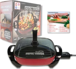 Starlyf®Digital Cooker - XXL Elektrische Bratpfanne Mit Digitalem Thermostat Und Temperaturanzeige, 1600 Watt, 5,5 Liter Fassungsvermögen, Partypfanne - Aus Der TV Werbung