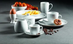 Mäser 102034 Kombiservice Alesia Für 6 Personen, Porzellan, Weiß (1 Set, 62-teilig) -Küchenbedarf Laden 432711974a242b78cdd694722a657a9e