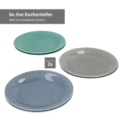 24tlg Geschirrset Jive 6Pers Kaffeebecher Suppenteller Kuchenteller Speiseteller Porzellan Bunt -Küchenbedarf Laden 43b59e78485e3ca6e2ec2338f58bdd6d