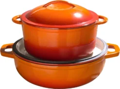 Gusseisen Schmortopf Orange Shadow 30cm -Küchenbedarf Laden 44bb43dad0ac6631c95d37c8831188d1