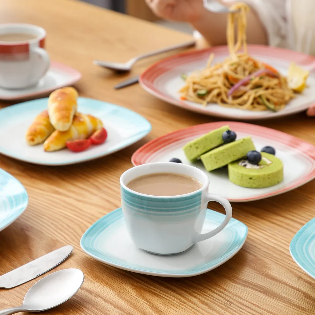 VEWEET Tafelservice 'SPARK' aus Porzellan, 60-tlg Kombiservice, Kaffeetassen, Untertasse, Dessertteller, Speiseteller und Suppenteller, Komplettservice für 12 Personen VEWEET Tafelservice 'SPARK' Aus Porzellan, 60-tlg Kombiservice, Kaffeetassen, Untertasse, Dessertteller, Speiseteller Und Suppenteller, Komplettservice Für 12 Personen -Küchenbedarf Laden 45b7bde9dcc1f26e9fd3a3485f4c549c