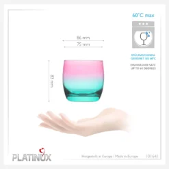 Trinkgläser Rosa-Türkis Aus Glas Bunt Set 6 Stück 200ml (max.320ml) Wassergläser -Küchenbedarf Laden 485518035fde53054af46552882e5e1a