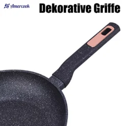 AMERCOOK Brittany Bratpfanne 20 Cm - Universal-Pfanne Mit Aluminiumkern Bratpfanne - Für Alle Herdarten Zum Braten, Kochen Und Schmoren Induktionsgeeignet Bratpfanne Antihaft-beschichtet -Küchenbedarf Laden 48cc8582644e64238d2510d0e34d3685