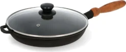 Gusspfanne Ø 24 Cm Mit DECKEL Bratpfanne Gusseisen MAYSTERNYA IRON WOOD -Küchenbedarf Laden 4a59f7994c7fcd323d04911cacc8ac2b