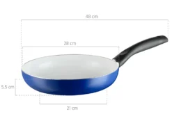Mäser 931338 Harriot Keramik Bratpfanne 28 Cm, ILAG CERAMIC, Induktionsgeeignet, Blau -Küchenbedarf Laden 4b740488187d5e13c7b655eda23e5a1c