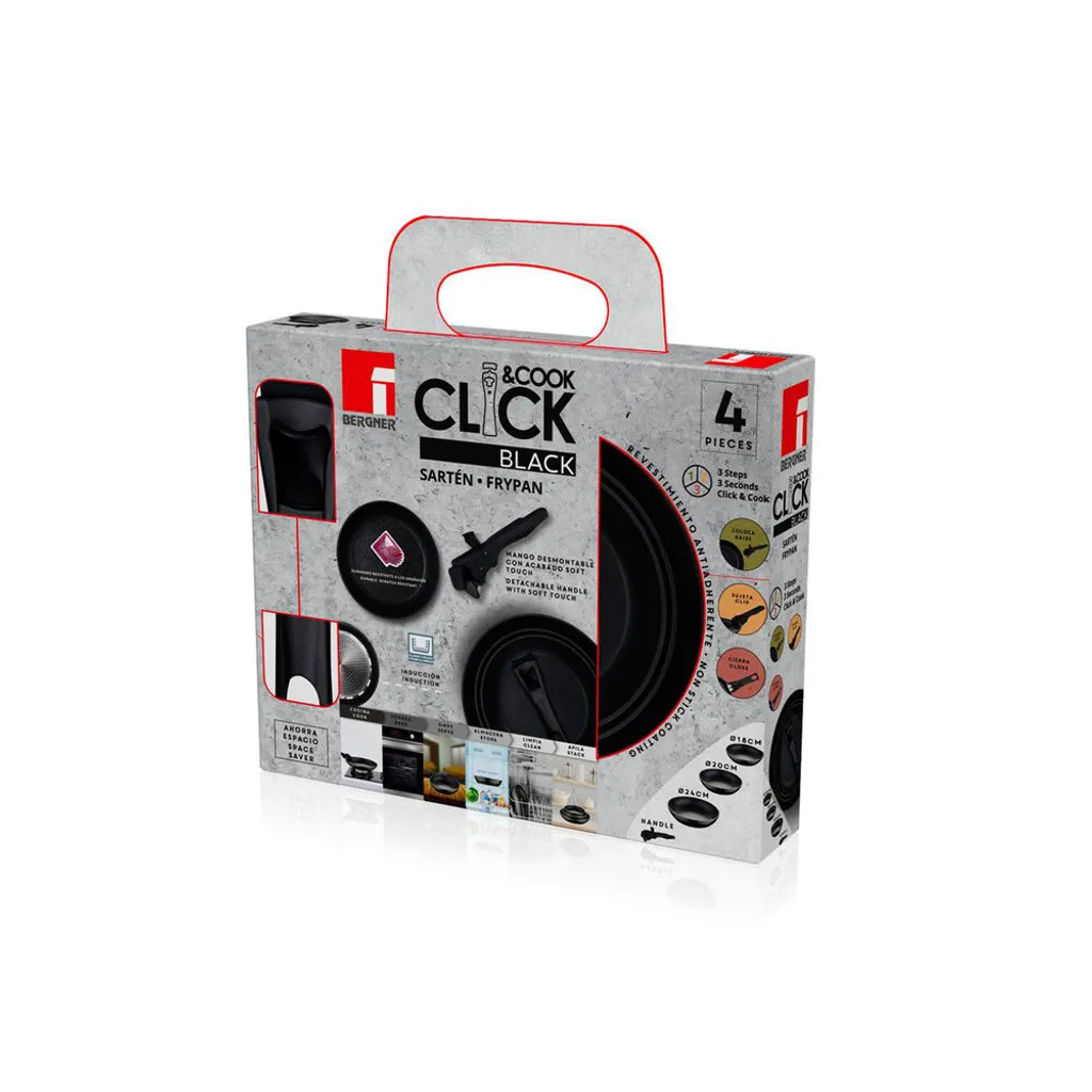 Bergner 3-tlg. Bratpfannen-Set 18+20+24 cm Pfannen mit Click-Griff BG-35470-BK Bergner 3-tlg. Bratpfannen-Set 18+20+24 Cm Pfannen Mit Click-Griff BG-35470-BK -Küchenbedarf Laden 4bb0121fc90ac1ae3db53db4c6a0760a