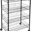 ONVAYA® Beistellwagen Susi Mit 4 Körben | Schwarz | 39x26x76 Cm | Rollwagen | Küchenwagen | Wagen | Metall | Regal | Bad | Servierwagen | Haushaltswagen | Allzweckwagen | Küchentrolley -Küchenbedarf Laden 4c85da6009c3b3efd40087df7096723f