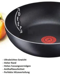 Tefal B30310 Cook&Clean Pfannenset 5tlg Hochrand, Pfanne 28cm + 30cm Hoher Rand, Teflon Antihaftbeschichtet, Bratpfanne Set Tief , Inkl. Deckel -Küchenbedarf Laden 4d988e325cd7046b9d4369ea03c923f9