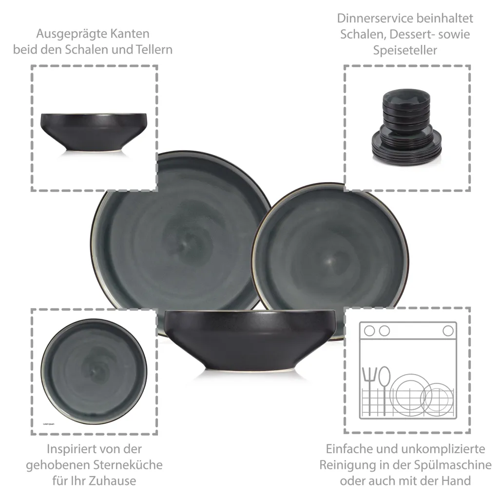 SÄNGER Steingut Geschirrset Helsinki, Tafelservice 12 teilig für 4 Personen Sänger SÄNGER Steingut Geschirrset Helsinki, Tafelservice 12 Teilig Für 4 Personen -Küchenbedarf Laden 4e624517c2473182f8b9e5912e19cc61