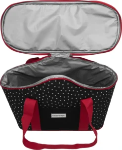 Anndora Kühltasche 20 L - Schwarz Weiß Gepunktet Isoliertasche Einkaufstasche - Snövit - Schwarz-Rot -Küchenbedarf Laden 5193bd985432bfd8355cfa890d809293