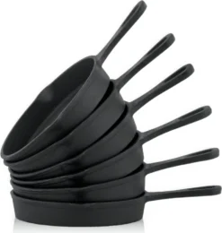 BBQ-Toro Gusseisen Grillpfännchen (6-er Set) | Ø 12,5 Cm | Bereits Eingebrannt -Küchenbedarf Laden 5257d0c494ec386616d021da656577ad