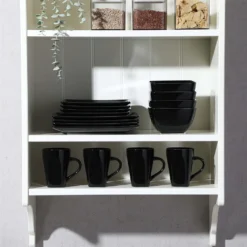 Vancasso Tafelservice »SOHO« 16-tlg. Porzellan Teller Set, Kombiservice Tafelset Mit Kaffeetassen, Müslischalen, Schwarz -Küchenbedarf Laden 525f3b1073c444b1935b76bf5632b31b