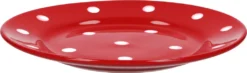 Emily 18tlg Frühstücksset 6 Personen Rot Weiße Punkte Teller Kaffeebecher Schalen Geschirrset -Küchenbedarf Laden 5370a821260996aa4d085c3481c13675