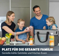 Obics - Kühltasche Gross Faltbar 30l Kuehlbox Isoliertasche Grau Für Essen In Tupperware Für Auto Mit Fächer Lunchtasche Camping Zubehör Für Picknick Essenstasche Isoliert Und Wasserdicht Für Arbeit -Küchenbedarf Laden 53d2864c6738a88578c9e9006366e129