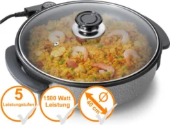 Tristar Multifunktionspfanne PZ-2964 1500 W 40 Cm -Küchenbedarf Laden 542bbe6539068914e9213662ec2355ed