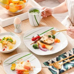 VEWEET Porzellan Tafelservice 'Aviva' 100-teilig Set, Kombiservice Mit Dessertteller, Speiseteller, Suppenteller, Müslischalen, Kaffeebecher, Kaffeetassen Set, Eierbecher, Milch- Und Zuckerset -Küchenbedarf Laden 552a9ea1fe318035c3cc83d708df5011