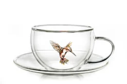 Creano 6er-Set Thermo-Tasses "Hummi" Für Tee/Latte Macchiato, Doppelwandig, Mit Kolibri-Muster | 250ml In Exklusiver Geschenkpackung -Küchenbedarf Laden 5541a7f90fa205521df429b841793929