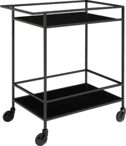 House Nordic Vita Servierwagen Schwarz | Barwagen Mit Rollen Inkl. Bremsen | Schlichtes Metallgestell Im Industrie-Design -Küchenbedarf Laden 56d95f65c426c2907522b84fa5cda6a8