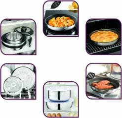 Tefal Pfannenset INGENIO 24/28cm L94092 + 2 X Jamie Oliver Glasdeckel 24/28cm + 2 Griffe + Ingenio Pfannenwender -Küchenbedarf Laden 573792a52c72cdcdd6f19bfdf684fdf6