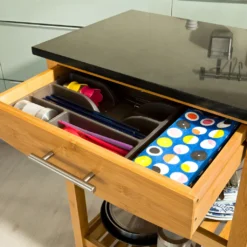 SoBuy Servierwagen Küchenwagen Mit Granitarbeitsplatte FKW28-SCH -Küchenbedarf Laden 5eca053409cd805faa4d4b6613b01ed6