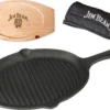 Jim Beam BBQ Servierpfanne Gusseisen - Grillpfanne Steakpfanne Emaille Mit Holzuntersetzer Servierbrett 4er Set -Küchenbedarf Laden 60abc3b78159e164142de8a729410a67