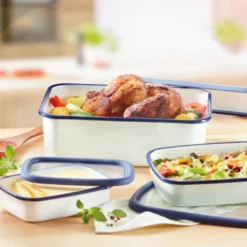 HoneyWare | Classic Line - Frischhaltedose Aus Emaille, Größe XL-hoch, 2,8 Liter -Küchenbedarf Laden 64e84735db64a9f8aa7bb5da47921551