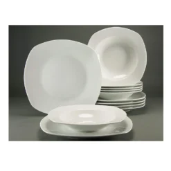 CreaTable 19511 Tafelservice Amelie Für 6 Personen + Uni, Porzellan, Weiß (1 Set, 12-teilig) -Küchenbedarf Laden 65551576c3909ac0d99f60e0123821cf