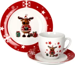 Kaffeeservice Elch 18tlg. Für 6 Personen Weiß Mit Weihnachtsdekor Lustiger Elch -Küchenbedarf Laden 65719a1da2e34bfbcd270b91731353da
