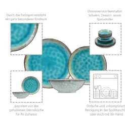 Sänger SÄNGER Steingut Geschirrset Capri, Tafelservice 12 Teilig Für 4 Personen -Küchenbedarf Laden 663d515f5060ce30e50ad3367e252ed9
