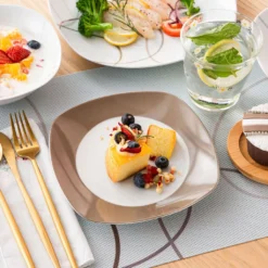 VEWEET Tafelservice 'Nikita' Aus Porzellan, 24 Teilig Geschirrset Beinhatlet Müslischalen, Dessertteller, Speiseteller Und Suppenteller, Geschirrservice Für 6 Personen -Küchenbedarf Laden 666efc7366917b1883b2a06b2b2c9d54