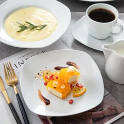 MALACASA, Serie Elisa, 100-teilig Tafelservice, Porzellan Kombiservice Mit Speiseteller, Suppenteller, Eierbecher, Kaffeetassen, Müslischalen, Dessertteller Für 12 Personen Grauweiß -Küchenbedarf Laden 67ec982b75b177dd2fe5bc7c11c1b5b2