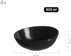 Mäser 931730 Kombiservice Glendale Für 4 Personen, Steinzeug, Schwarz (1 Set, 16-teilig) 6 Mäser 931730 Kombiservice Glendale Für 4 Personen, Steinzeug, Schwarz (1 Set, 16-teilig) -Küchenbedarf Laden 68130a6cb85e96b7fee05852c12e7033