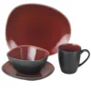Van Well 16tlg. Kombi-Set Elements Rot 4Pers. Steingut Becher Teller Schale -Küchenbedarf Laden 689e467392e502f9910171223431bed1