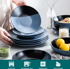 Tafelservice 8 Personen, Vancasso 32 Teiliges Accel Geschirrset Aus Steingut, Modernes Geschirr Kombiservice Set, Rund -Küchenbedarf Laden 696140a17ddedc61892af3b29024c0c4