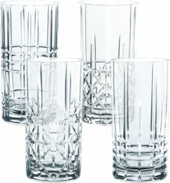Nachtmann 0097784-0 Longdrinkbecher 'Highland' Kristallglas, 375 Ml, H: 15,1 Cm, ø 7,7 Cm, Transparent, 4-teilig (1 Set) -Küchenbedarf Laden 69823a93ad24f3d20240226e7d6dde2f