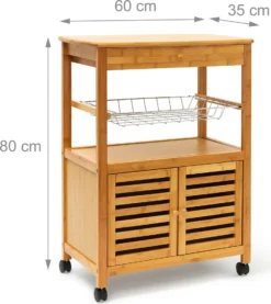 Relaxdays Küchenrollwagen JAMES XL Mit Schrankfach -Küchenbedarf Laden 69830fa3383f253068c55f3196094d6b
