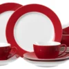 Flirt Kaffeeservice Doppio 18-teilig Mit Rotem Rand, Porzellan -Küchenbedarf Laden 69b20309ba8184f7dfa203ad11b02585