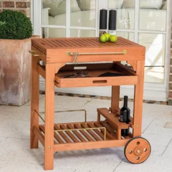 Merxx Servierwagen, Eukalyptusholz Geölt/natur - Maße: 50 X 70 X 84; 25906-011 -Küchenbedarf Laden 6a8e45d2cce716d82d4b924cef64be4a