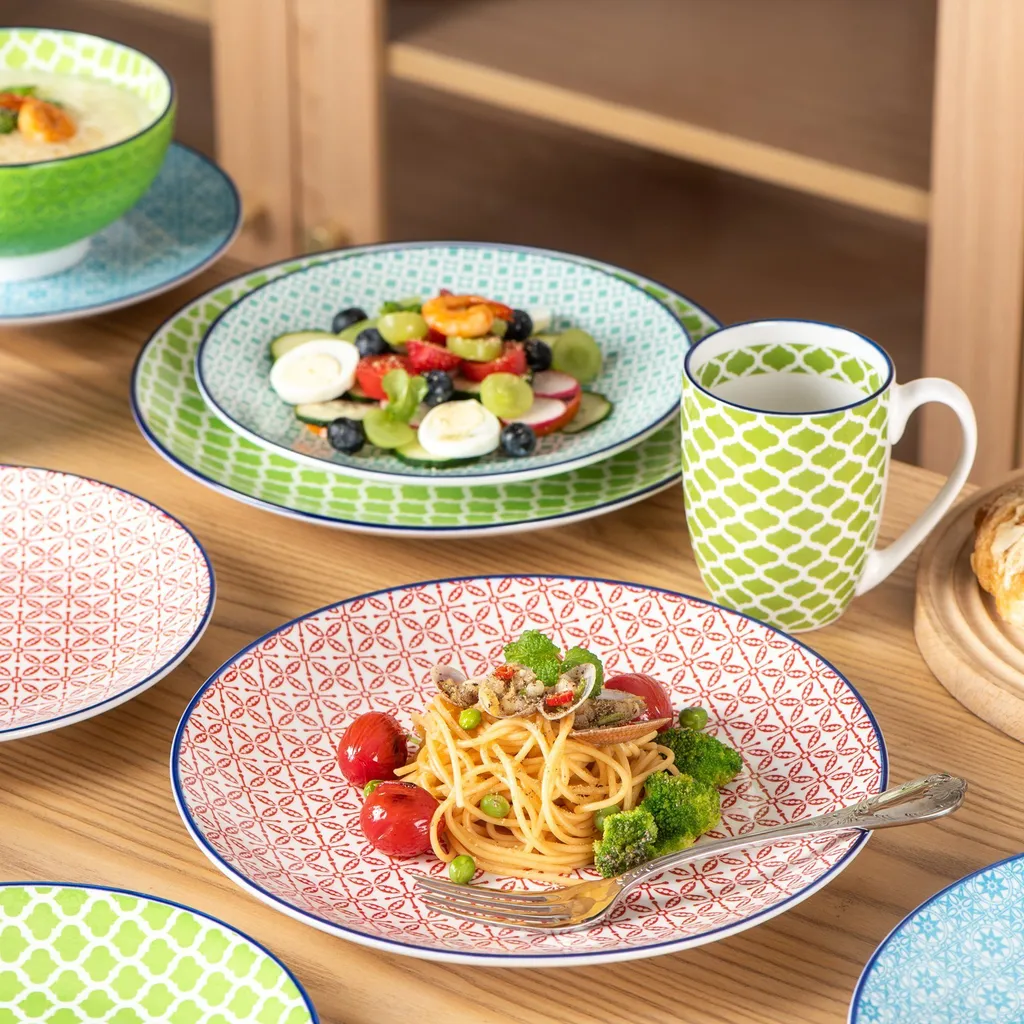 vancasso Macaron Porzellan Kombiservice, 16 teilig Geschirrset, mit je 4 Speiseteller, Dessertteller, Müslischalen und Kaffeebecher für 4 Personen Vancasso Macaron Porzellan Kombiservice, 16 Teilig Geschirrset, Mit Je 4 Speiseteller, Dessertteller, Müslischalen Und Kaffeebecher Für 4 Personen -Küchenbedarf Laden 6bc4c361f1f3b6c34e58bf77ea264851